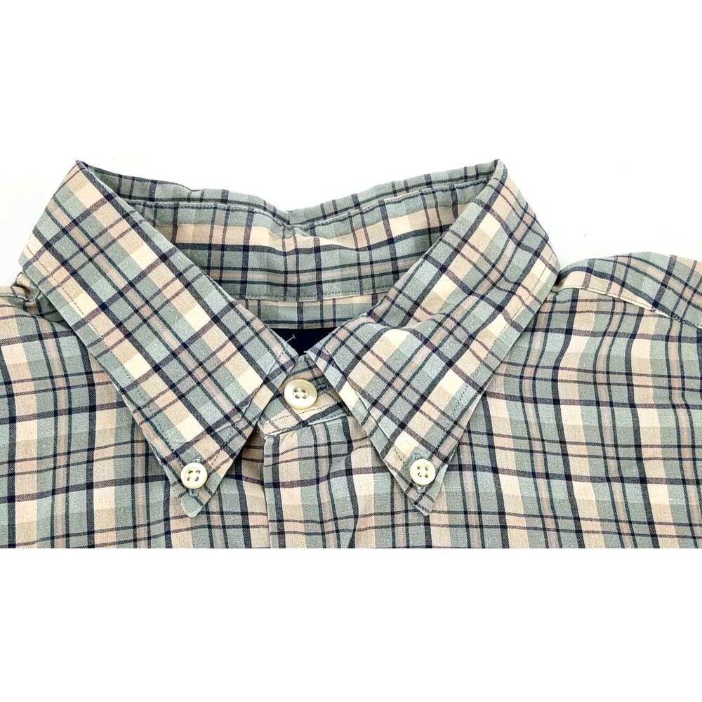 VTG Polo Ralph Lauren Greggor Plaid Button Down Shirt 100% Cotton Hong Kong Med - Picture 8 of 12